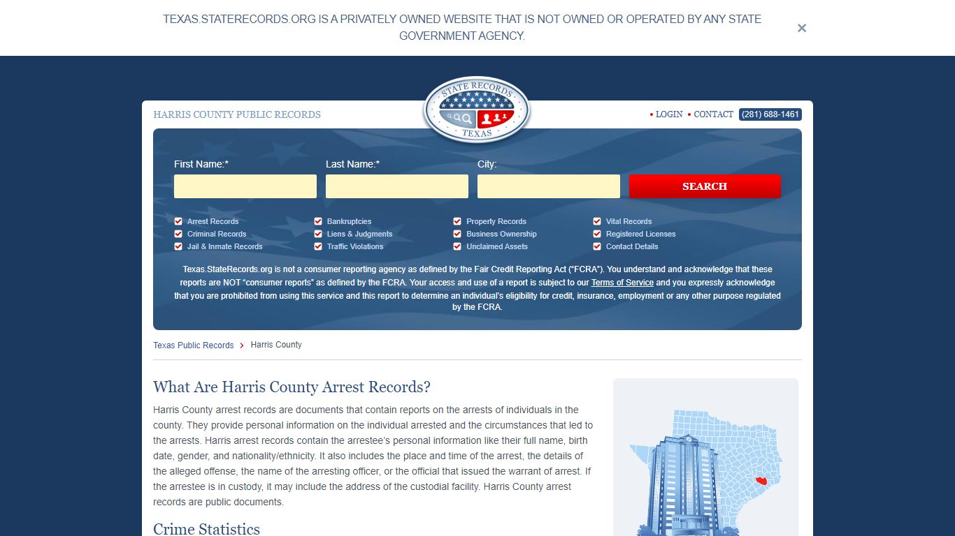 Harris County Arrest, Court, and Public Records | StateRecords.org